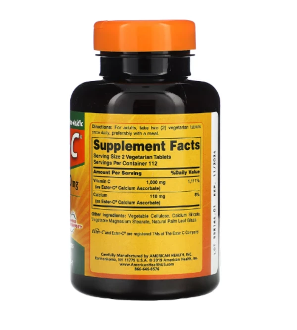 American Health, Ester-C, 500 mg, 225 Vegetarian Tablets
