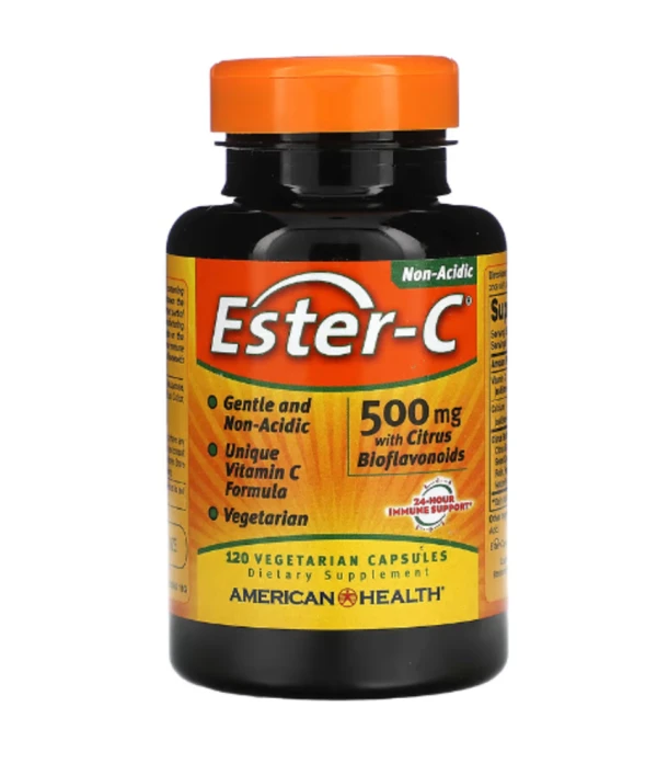 American Health, Ester-C with Citrus Bioflavonoids, 500 mg, 120 Vegetarian Capsules