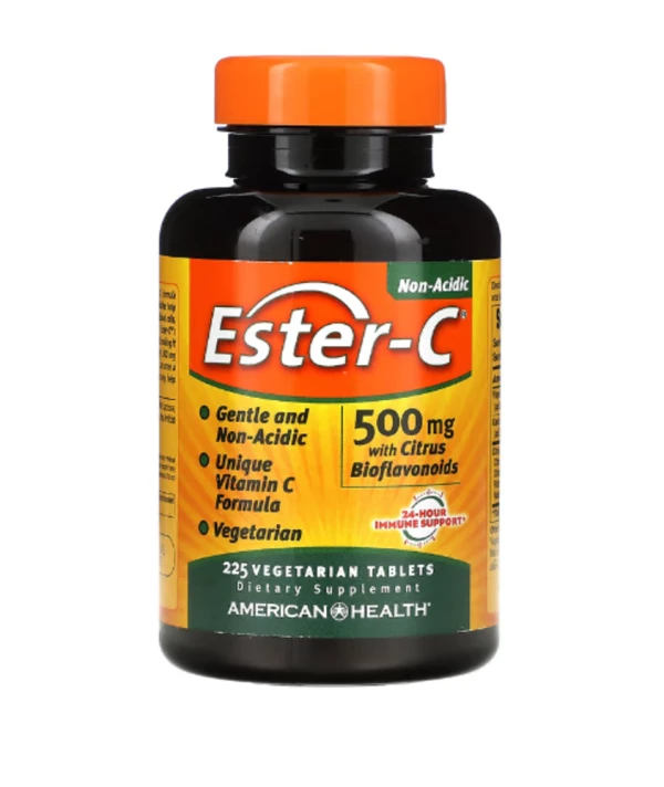 American Health, Ester-C with Citrus Bioflavonoids, 500 mg, 225 Vegetarian Tablets