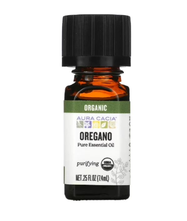 Aura Cacia, Pure Essential Oil, Organic Oregano, 0.25 fl oz (7.4 ml)