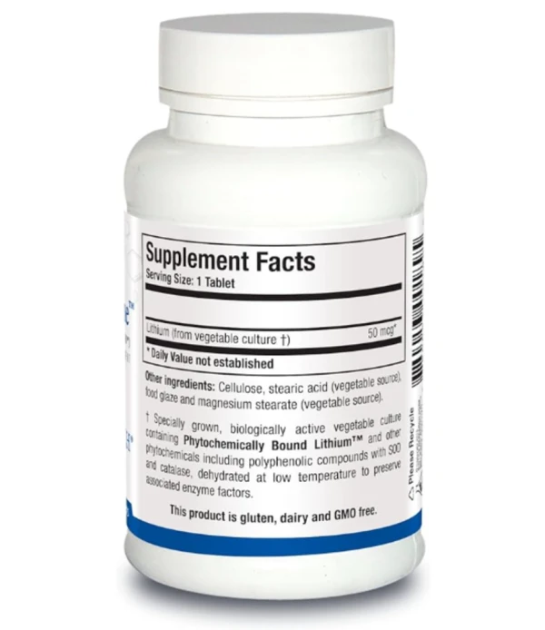 Biotics Research, Li-Zyme, (phytochemically Bound Lithium), 100 Tablets