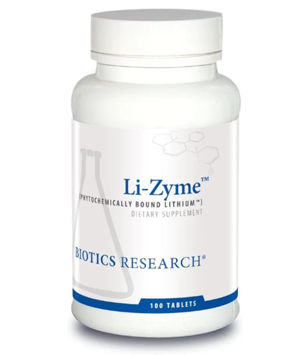 Biotics Research, Li-Zyme, (phytochemically Bound Lithium), 100 Tablets