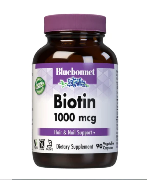 Bluebonnet Nutrition, Biotin, 1,000 mcg, 90 Vegetable Capsules
