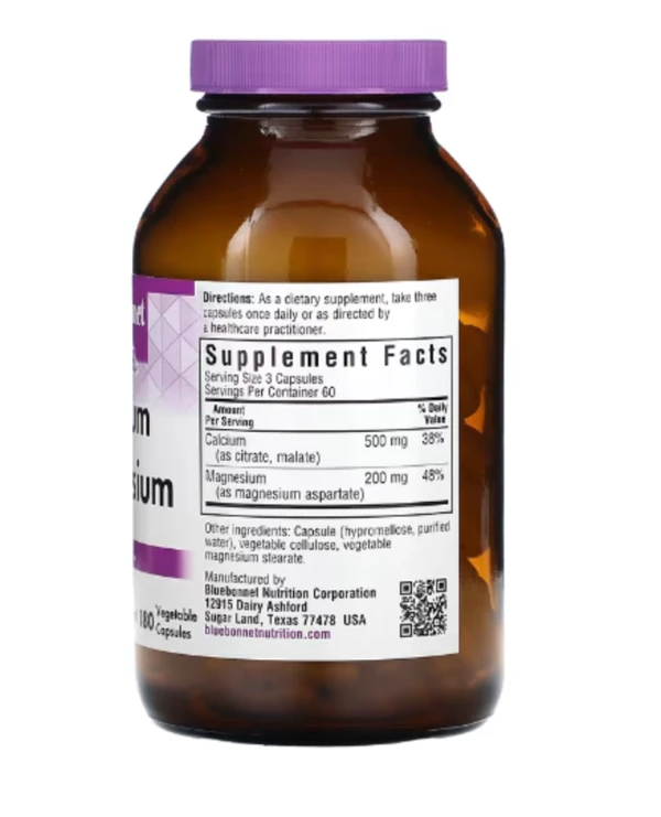 Bluebonnet Nutrition, Calcium Magnesium, 180 Vegetable Capsules