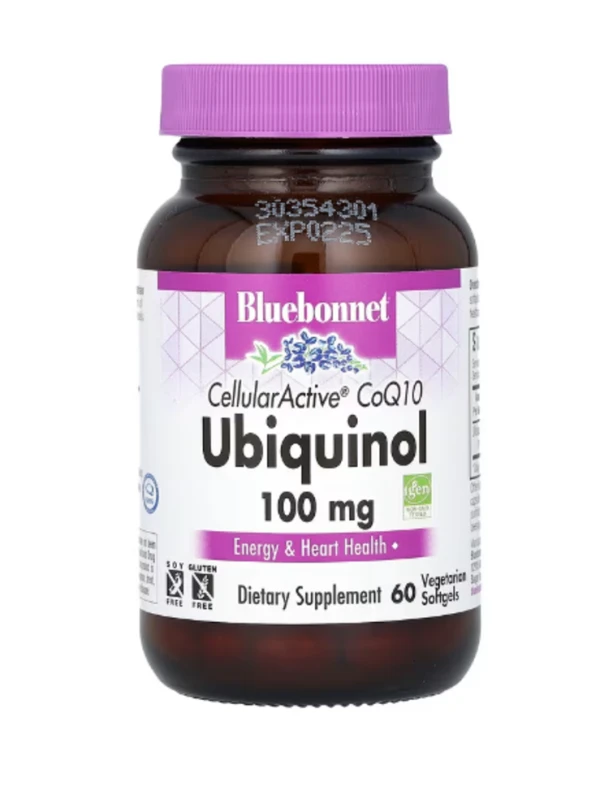 Bluebonnet Nutrition, CellularActive CoQ10, Ubiquinol, 100 mg, 60 Vegetarian Softgels