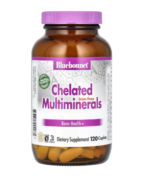 Bluebonnet Nutrition, Chelated Multiminerals, Iron Free, 120 Caplets