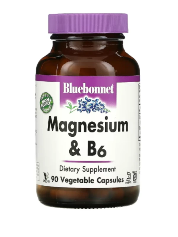 Bluebonnet Nutrition, Magnesium & B6, 90 Vegetable Capsules