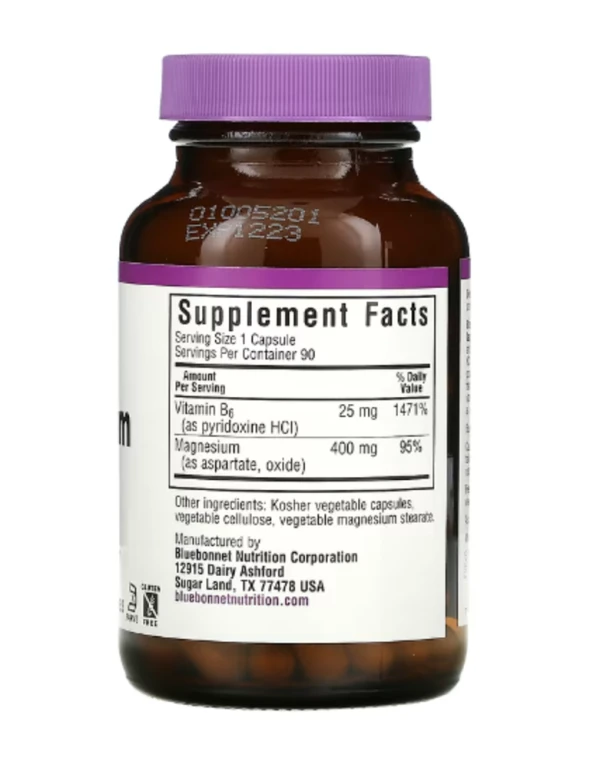 Bluebonnet Nutrition, Magnesium & B6, 90 Vegetable Capsules