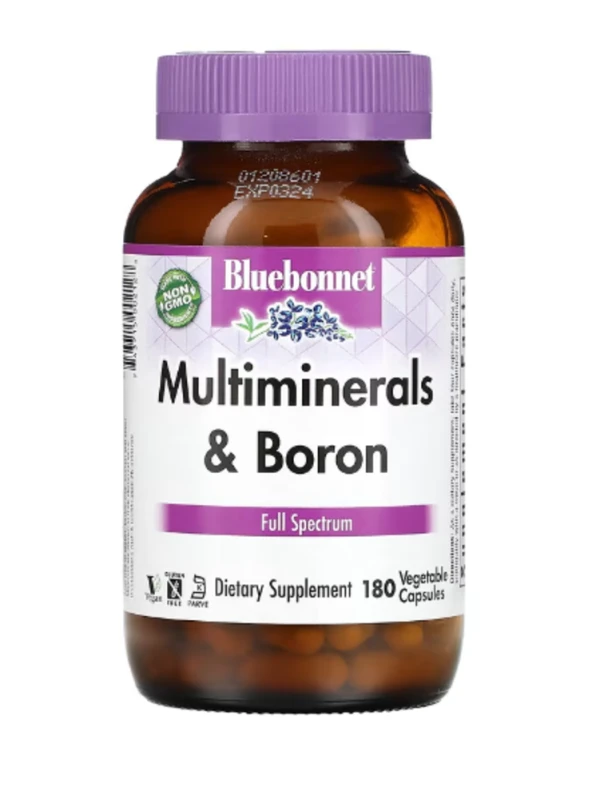 Bluebonnet Nutrition, Multiminerals & Boron, 180 Vegetable Capsules