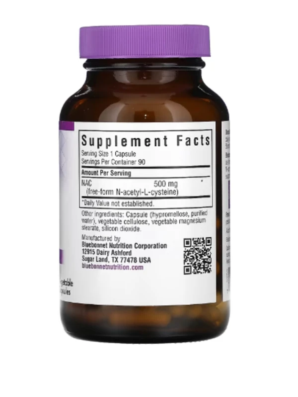 Bluebonnet Nutrition, NAC, 500 mg, 90 Vegetable Capsules