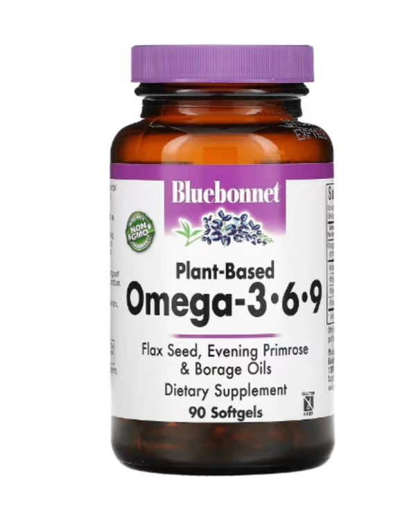Bluebonnet Nutrition, Plant-Based Omega-3-6-9, 90 Softgels