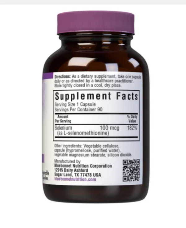 Bluebonnet Nutrition, Selenium, 100 mcg, 90 Vegetable Capsules