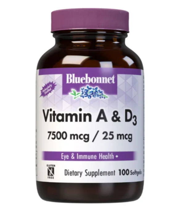 Bluebonnet Nutrition, Vitamin A & D3, 100 Softgels