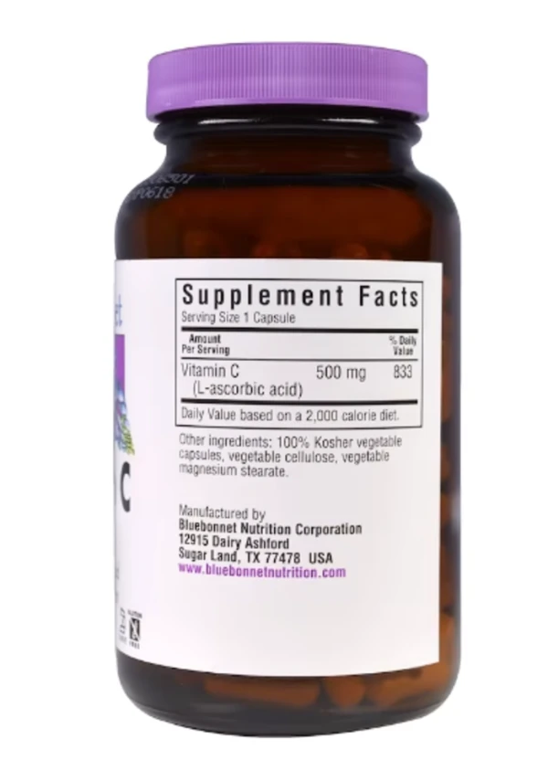 Bluebonnet Nutrition, Vitamin C, 500 mg, 180 Vcaps