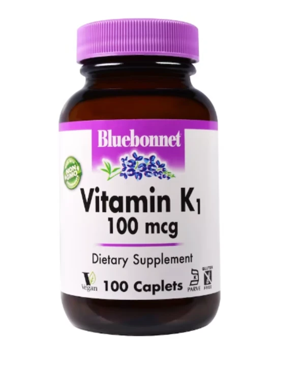 Bluebonnet Nutrition, Vitamin K1, 100 mcg, 100 Caplets