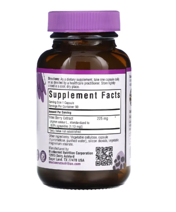Bluebonnet Nutrition, Vitex Berry Extract, 60 Vegetable Capsules