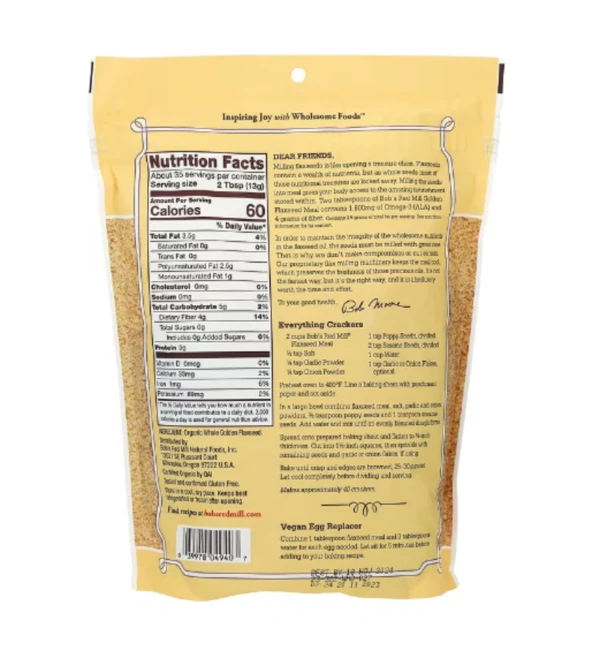 Bob's Red Mill Gluten Free Organic Golden Flaxseed Meal - 16 oz
