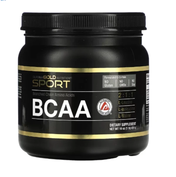 California Gold Nutrition, BCAA Powder, AjiPure, Branched Chain Amino Acids, 16 oz (454 g)