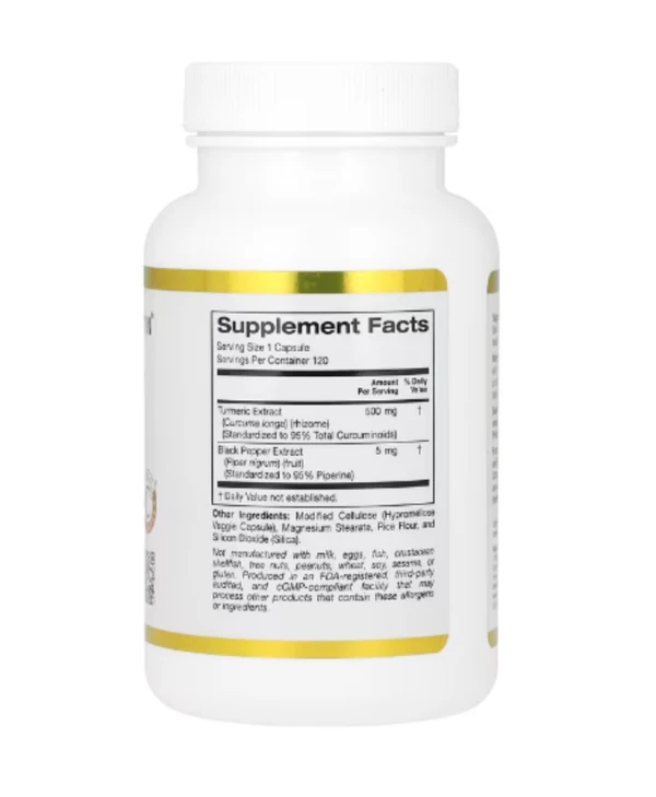 California Gold Nutrition, Curcumin C3 Complex with BioPerine, 500 mg, 120 Veggie Capsules