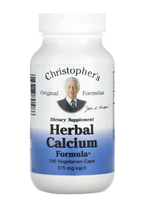 Christopher's Original Formulas, Herbal Calcium Formula, 375 mg, 100 Vegetarian Caps