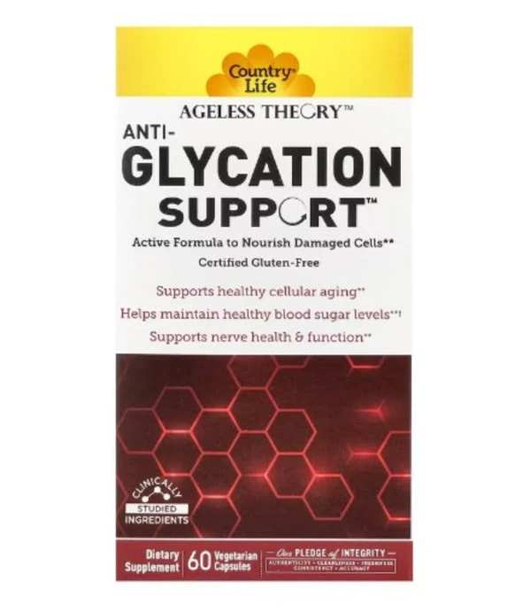 Country Life, Ageless Theory, Anti-Glycation Support, 60 Vegetarian Capsules