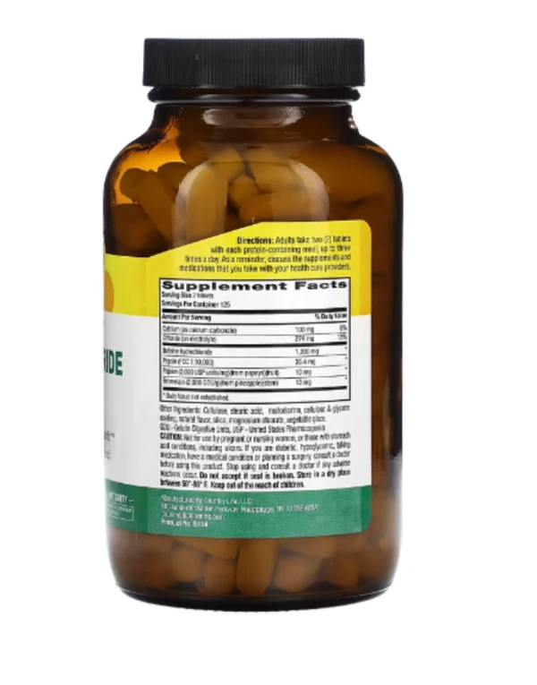 Country Life, Betaine Hydrochloride with Pepsin, 600 mg, 250 Tablets