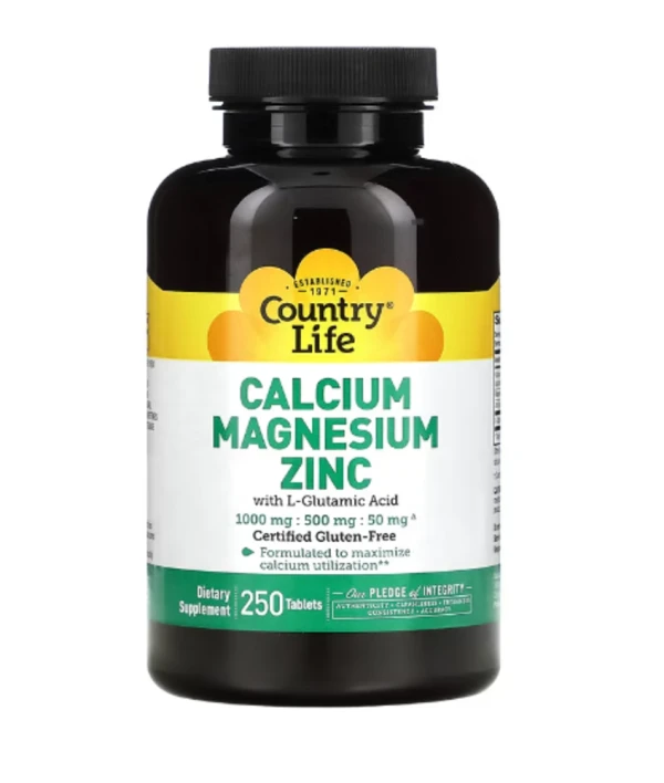 Country Life, Calcium Magnesium Zinc, 250 Tablets