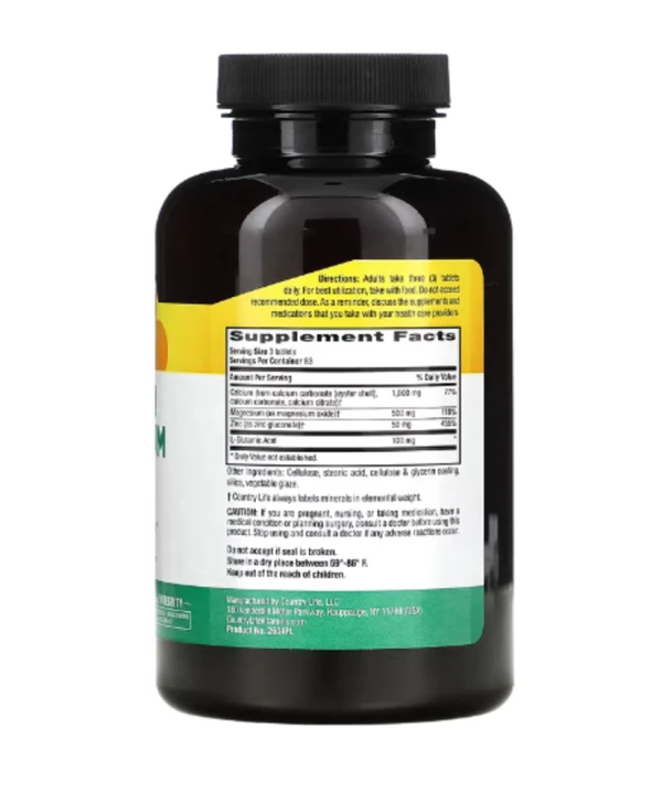 Country Life, Calcium Magnesium Zinc, 250 Tablets