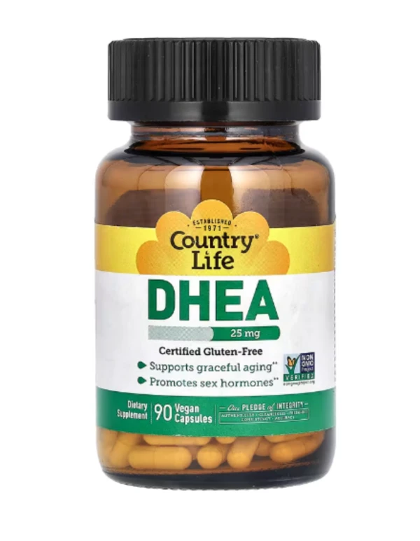 Country Life, DHEA, 25 mg, 90 Vegan Capsules
