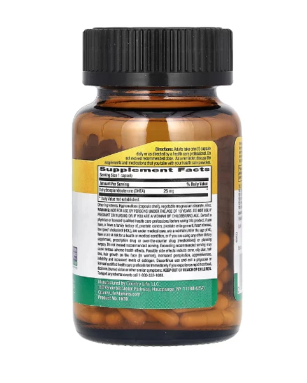 Country Life, DHEA, 25 mg, 90 Vegan Capsules