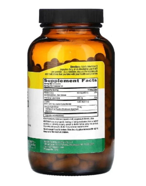 Country Life, L-Lysine, Advanced, 1,500 mg, 180 Vegan Capsules (500 mg per Capsule)
