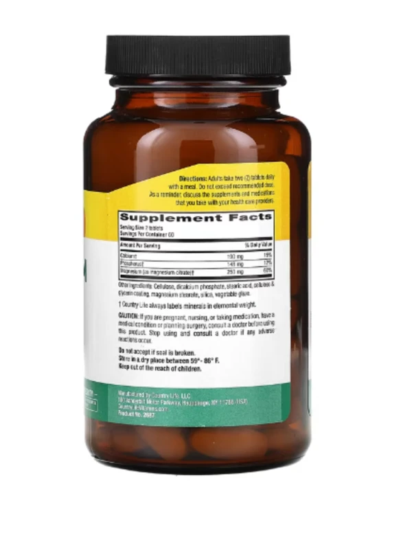 Country Life, Magnesium Citrate, 250 mg, 120 Tablets (125 mg per Tablet)