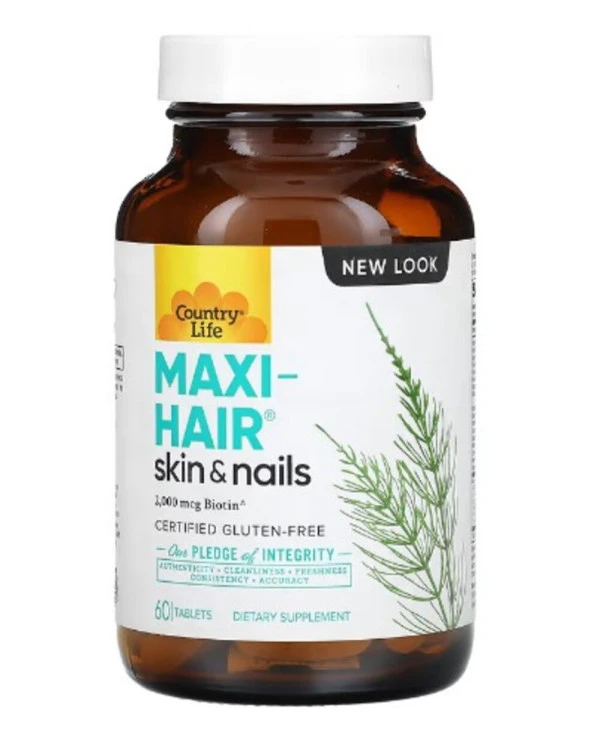 Country Life, Maxi-Hair, Skin & Nails, 60 Tablets