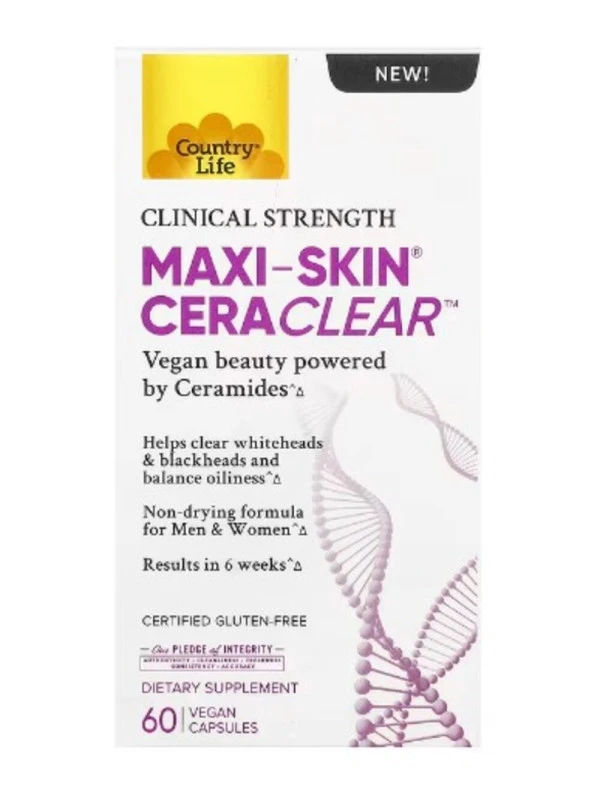 Country Life, Maxi-Skin® Cera Clear™, 60 Vegan Capsules