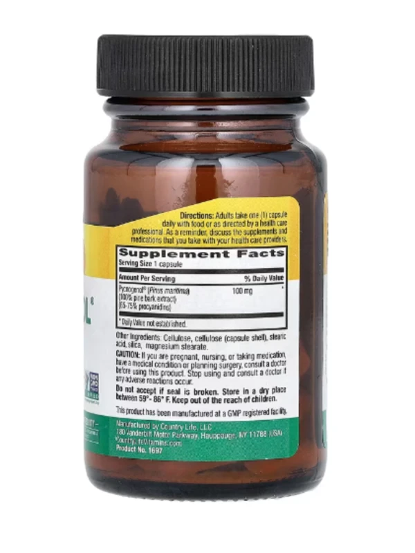Country Life, Pycnogenol, 100 mg, 30 Vegan Capsules
