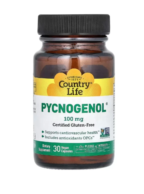 Country Life, Pycnogenol, 100 mg, 30 Vegan Capsules