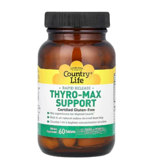 Country Life, Rapid Release Thyro-Max Support, 60 Tablets
