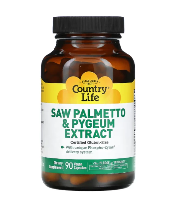 Country Life, Saw Palmetto & Pygeum Extract, 90 Vegan Capsules