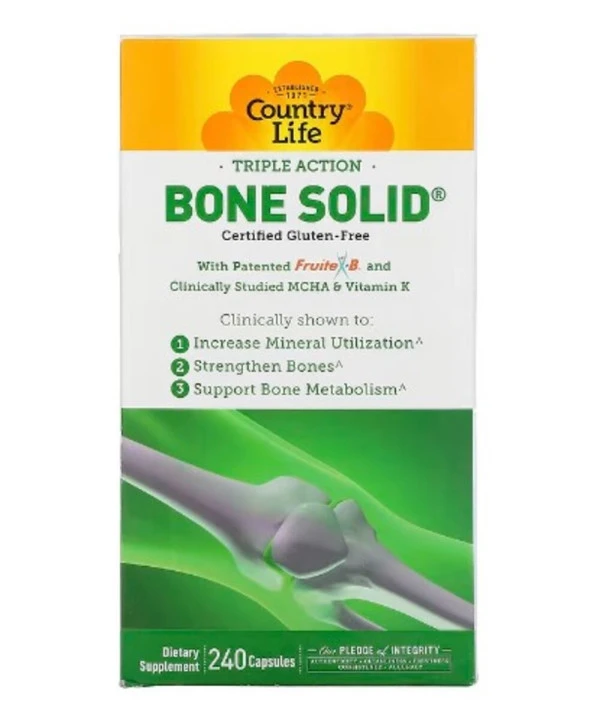 Country Life, Triple Action Bone Solid, 240 Capsules
