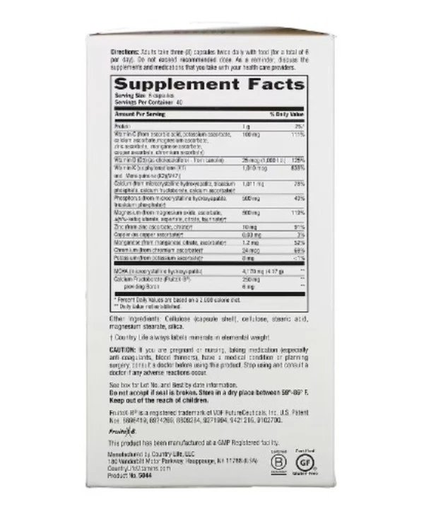 Country Life, Triple Action Bone Solid, 240 Capsules