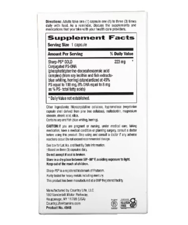 Country Life, Triple Action Sharp Thought, 60 Capsules