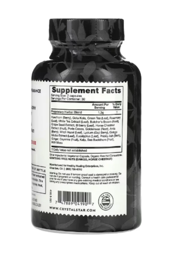Crystal Star, Vari-Vein, 60 Vegetarian Capsules