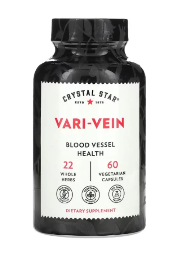 Crystal Star, Vari-Vein, 60 Vegetarian Capsules