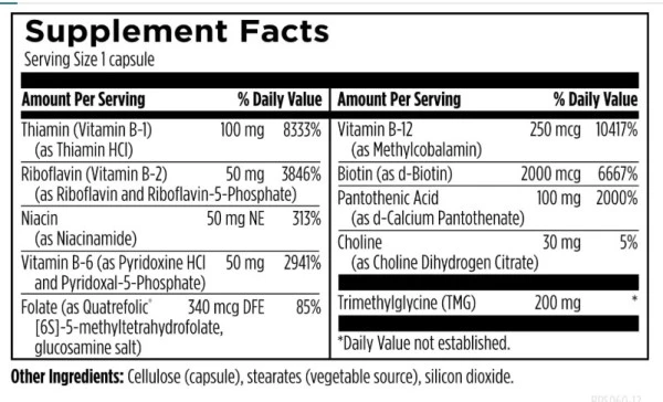 Designs for Health Vitamin B Supreme - B Complex 60 veggie caps