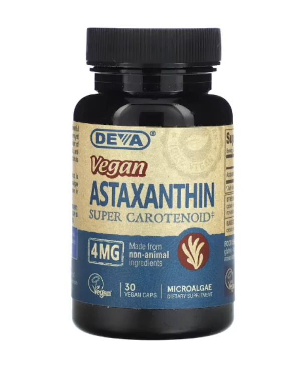 Deva, Vegan, Astaxanthin, 4 mg, 30 Vegan Caps