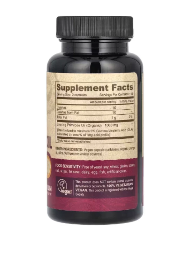 Deva, Vegan Evening Primrose Oil, 90 Vegan Caps
