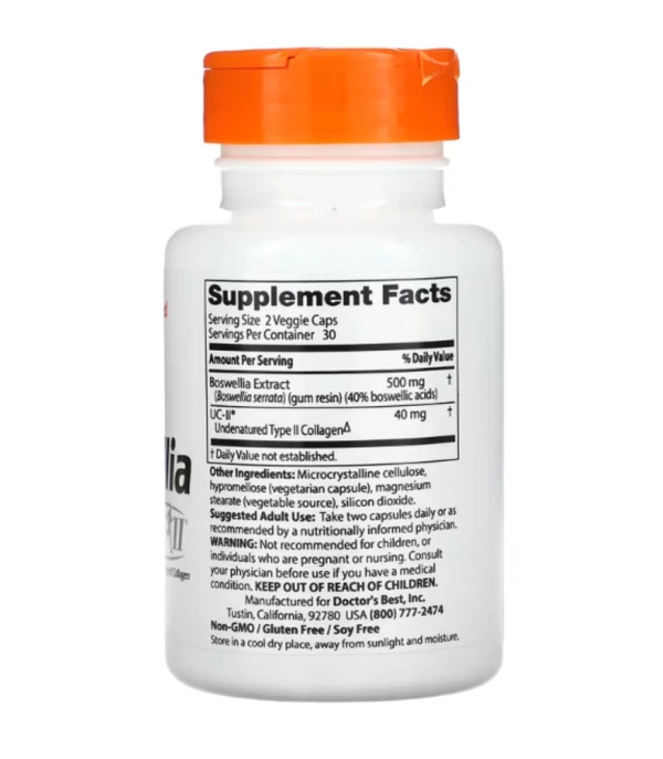 Doctor's Best, Boswellia with UC-II, 60 Veggie Caps
