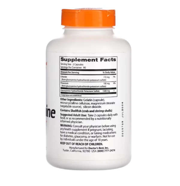 Doctor's Best, Glucosamine, 750 mg, 180 Capsules