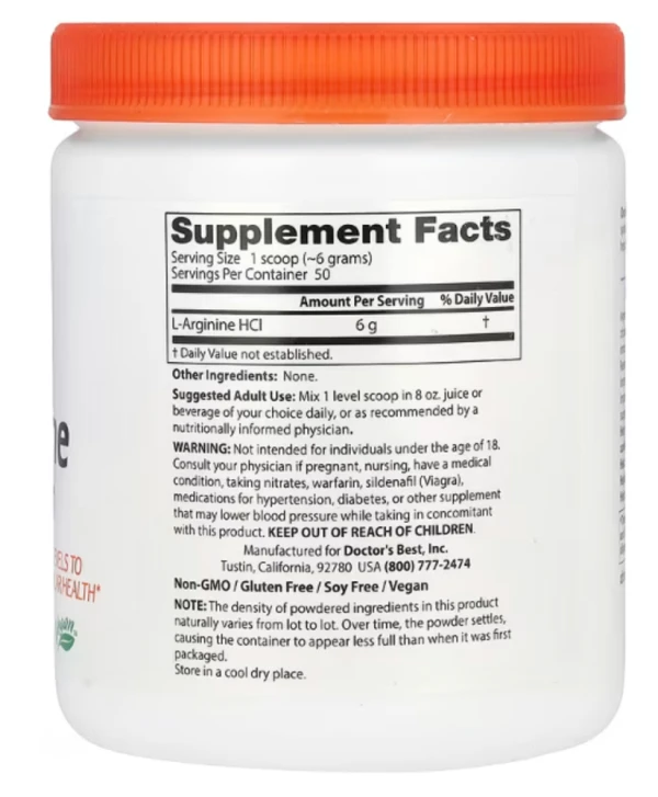Doctor's Best, L-Arginine Powder, 10.6 oz (300 g)