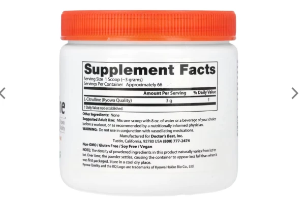 Doctor's Best, L-Citrulline Powder, 7 oz (200 g)